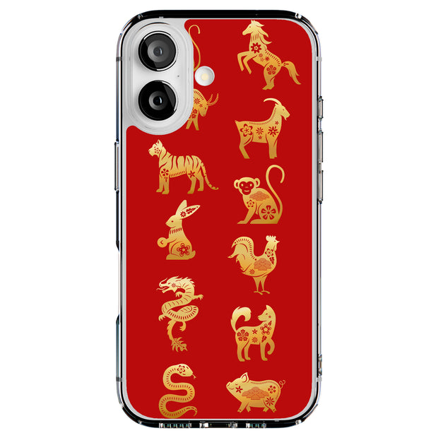 Chinese zodiac1 Tough Cases For Apple iPhone (17, 16, 15, 14, 13, 12, 11, X, SE, 8, 7/ Air, Plus, Pro, Max, Mini, XR, XS), Print in USA