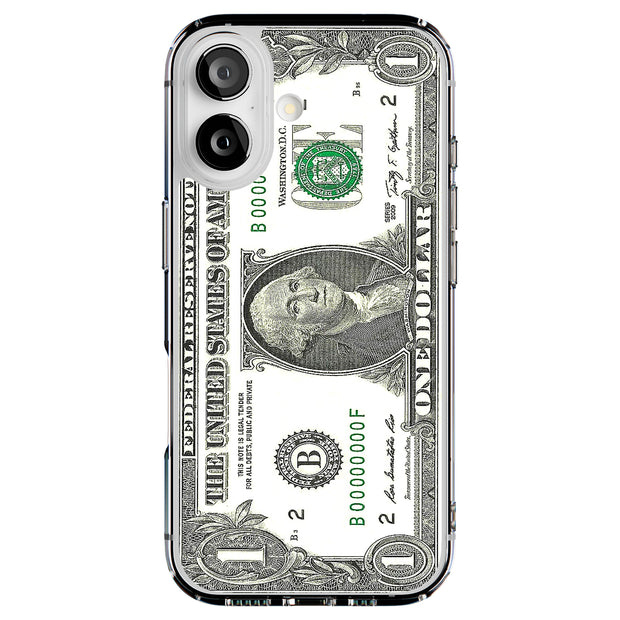 One Dollar Bill Tough Cases For Apple iPhone (17, 16, 15, 14, 13, 12, 11, X, SE, 8, 7/ Air, Plus, Pro, Max, Mini, XR, XS), Print in USA