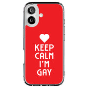 Keep Calm Gay Tough Cases For Apple iPhone (17, 16, 15, 14, 13, 12, 11, X, SE, 8, 7/ Air, Plus, Pro, Max, Mini, XR, XS), Print in USA