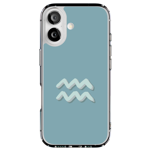 Aquarius Zodiac Tough Cases For Apple iPhone (17, 16, 15, 14, 13, 12, 11, X, SE, 8, 7/ Air, Plus, Pro, Max, Mini, XR, XS), Print in USA