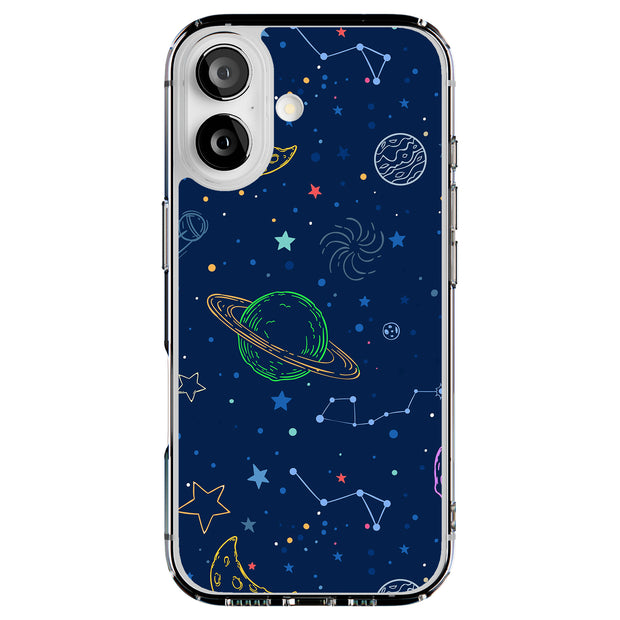 Stars Planet 12 Tough Cases For Apple iPhone (17, 16, 15, 14, 13, 12, 11, X, SE, 8, 7/ Air, Plus, Pro, Max, Mini, XR, XS), Print in USA
