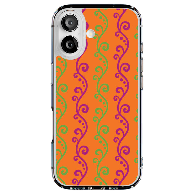 Purple Grn Vine Tough Cases For Apple iPhone (17, 16, 15, 14, 13, 12, 11, X, SE, 8, 7/ Air, Plus, Pro, Max, Mini, XR, XS), Print in USA