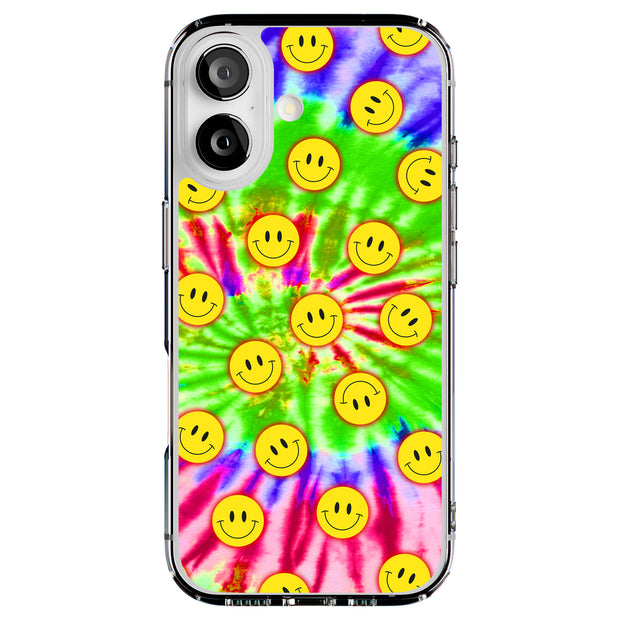 Tie Dye Smile Tough Cases For Apple iPhone (17, 16, 15, 14, 13, 12, 11, X, SE, 8, 7/ Air, Plus, Pro, Max, Mini, XR, XS), Print in USA