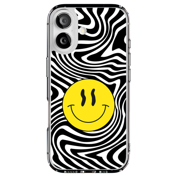 Trippy Smiley Tough Cases For Apple iPhone (17, 16, 15, 14, 13, 12, 11, X, SE, 8, 7/ Air, Plus, Pro, Max, Mini, XR, XS), Print in USA