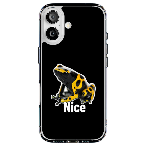 Meme Nice Frog Tough Cases For Apple iPhone (17, 16, 15, 14, 13, 12, 11, X, SE, 8, 7/ Air, Plus, Pro, Max, Mini, XR, XS), Print in USA