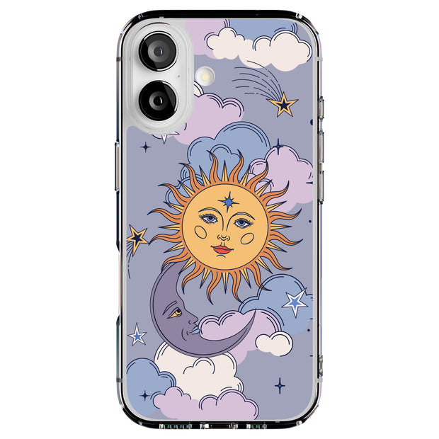 Sun Moon Stars Tough Cases For Apple iPhone (17, 16, 15, 14, 13, 12, 11, X, SE, 8, 7/ Air, Plus, Pro, Max, Mini, XR, XS), Print in USA