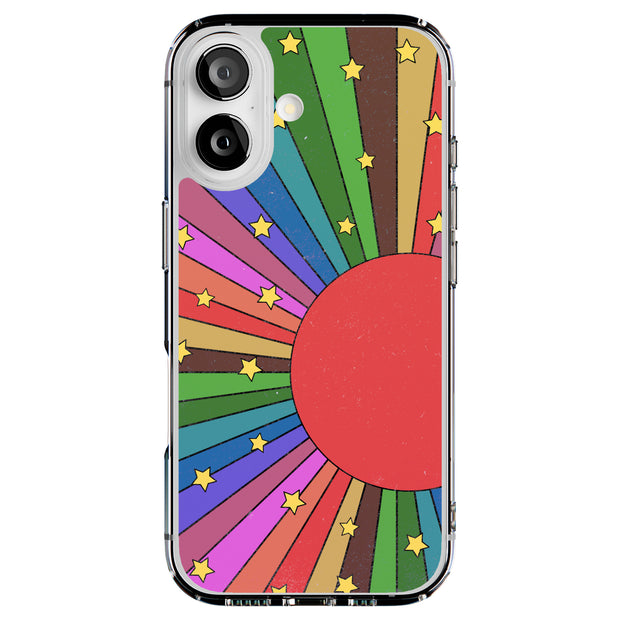 Colorful Sun Tough Cases For Apple iPhone (17, 16, 15, 14, 13, 12, 11, X, SE, 8, 7/ Air, Plus, Pro, Max, Mini, XR, XS), Print in USA
