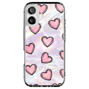 Girly Hearts Tough Cases For Apple iPhone (17, 16, 15, 14, 13, 12, 11, X, SE, 8, 7/ Air, Plus, Pro, Max, Mini, XR, XS), Print in USA