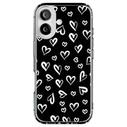 White Hearts Tough Cases For Apple iPhone (17, 16, 15, 14, 13, 12, 11, X, SE, 8, 7/ Air, Plus, Pro, Max, Mini, XR, XS), Print in USA