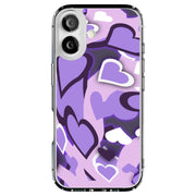 Purple Love Tough Cases For Apple iPhone (17, 16, 15, 14, 13, 12, 11, X, SE, 8, 7/ Air, Plus, Pro, Max, Mini, XR, XS), Print in USA