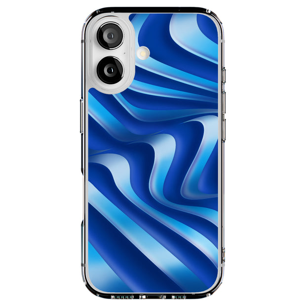 Blue Wavy 1 Tough Cases For Apple iPhone (17, 16, 15, 14, 13, 12, 11, X, SE, 8, 7/ Air, Plus, Pro, Max, Mini, XR, XS), Print in USA