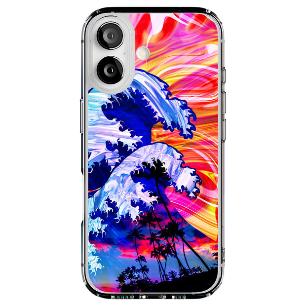 Summer Wave Tough Cases For Apple iPhone (17, 16, 15, 14, 13, 12, 11, X, SE, 8, 7/ Air, Plus, Pro, Max, Mini, XR, XS), Print in USA