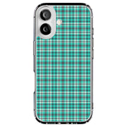 Blue Plaid Tough Cases For Apple iPhone (17, 16, 15, 14, 13, 12, 11, X, SE, 8, 7/ Air, Plus, Pro, Max, Mini, XR, XS), Print in USA