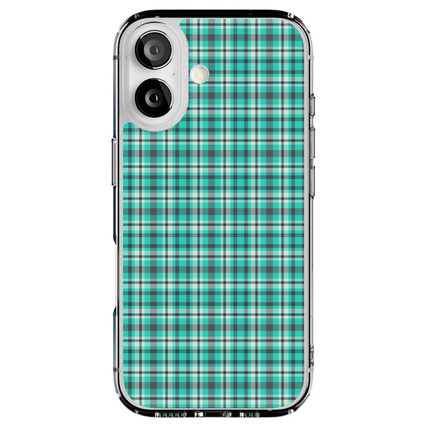 Blue Plaid Tough Cases For Apple iPhone (17, 16, 15, 14, 13, 12, 11, X, SE, 8, 7/ Air, Plus, Pro, Max, Mini, XR, XS), Print in USA