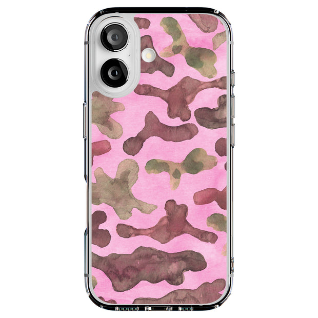 Camouflage Pink Tough Cases For Apple iPhone (17, 16, 15, 14, 13, 12, 11, X, SE, 8, 7/ Air, Plus, Pro, Max, Mini, XR, XS), Print in USA