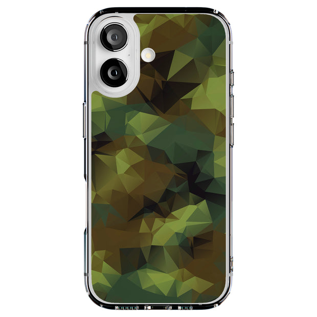 Camo Triangular Tough Cases For Apple iPhone (17, 16, 15, 14, 13, 12, 11, X, SE, 8, 7/ Air, Plus, Pro, Max, Mini, XR, XS), Print in USA