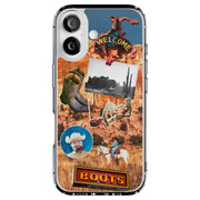 Cowboy Collage Tough Cases For Apple iPhone (17, 16, 15, 14, 13, 12, 11, X, SE, 8, 7/ Air, Plus, Pro, Max, Mini, XR, XS), Print in USA