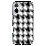 Black Gingham Tough Cases For Apple iPhone (17, 16, 15, 14, 13, 12, 11, X, SE, 8, 7/ Air, Plus, Pro, Max, Mini, XR, XS), Print in USA