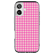 Pink Gingham Tough Cases For Apple iPhone (17, 16, 15, 14, 13, 12, 11, X, SE, 8, 7/ Air, Plus, Pro, Max, Mini, XR, XS), Print in USA
