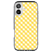 Yellow Gingham Tough Cases For Apple iPhone (17, 16, 15, 14, 13, 12, 11, X, SE, 8, 7/ Air, Plus, Pro, Max, Mini, XR, XS), Print in USA