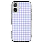 Blue Gingham Tough Cases For Apple iPhone (17, 16, 15, 14, 13, 12, 11, X, SE, 8, 7/ Air, Plus, Pro, Max, Mini, XR, XS), Print in USA