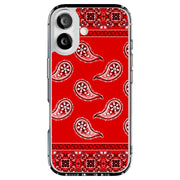 Red Bandana Tough Cases For Apple iPhone (17, 16, 15, 14, 13, 12, 11, X, SE, 8, 7/ Air, Plus, Pro, Max, Mini, XR, XS), Print in USA
