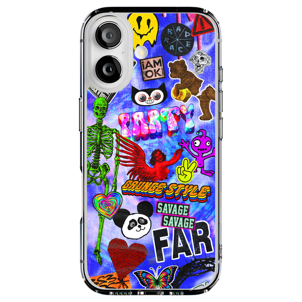 Grunge Style 1 Tough Cases For Apple iPhone (17, 16, 15, 14, 13, 12, 11, X, SE, 8, 7/ Air, Plus, Pro, Max, Mini, XR, XS), Print in USA