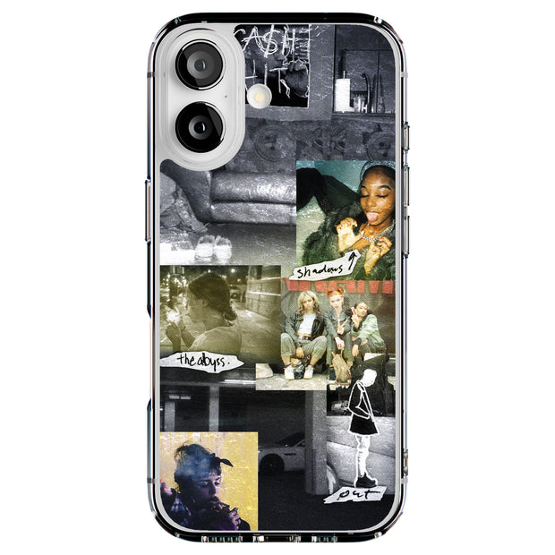 Grunge Collage1 Tough Cases For Apple iPhone (17, 16, 15, 14, 13, 12, 11, X, SE, 8, 7/ Air, Plus, Pro, Max, Mini, XR, XS), Print in USA