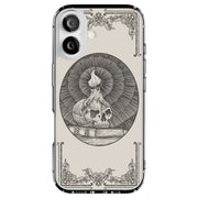 Skull Art Black Tough Cases For Apple iPhone (17, 16, 15, 14, 13, 12, 11, X, SE, 8, 7/ Air, Plus, Pro, Max, Mini, XR, XS), Print in USA