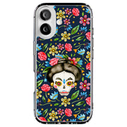 Skull Floral Tough Cases For Apple iPhone (17, 16, 15, 14, 13, 12, 11, X, SE, 8, 7/ Air, Plus, Pro, Max, Mini, XR, XS), Print in USA