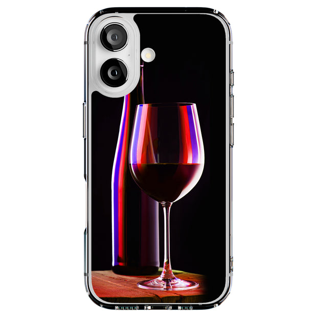 Red Wine Glass Tough Cases For Apple iPhone (17, 16, 15, 14, 13, 12, 11, X, SE, 8, 7/ Air, Plus, Pro, Max, Mini, XR, XS), Print in USA
