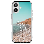 Beach Girl Blue Tough Cases For Apple iPhone (17, 16, 15, 14, 13, 12, 11, X, SE, 8, 7/ Air, Plus, Pro, Max, Mini, XR, XS), Print in USA