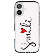 Smile Red Heart Tough Cases For Apple iPhone (17, 16, 15, 14, 13, 12, 11, X, SE, 8, 7/ Air, Plus, Pro, Max, Mini, XR, XS), Print in USA