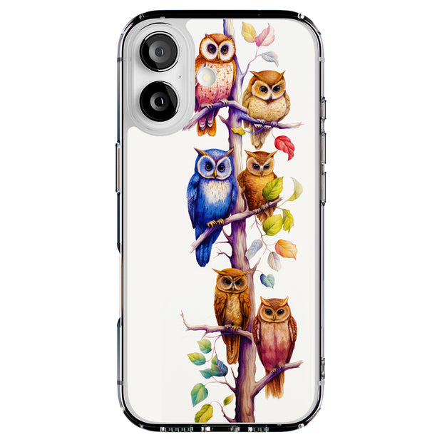 Owls Tree 1 Tough Cases For Apple iPhone (17, 16, 15, 14, 13, 12, 11, X, SE, 8, 7/ Air, Plus, Pro, Max, Mini, XR, XS), Print in USA