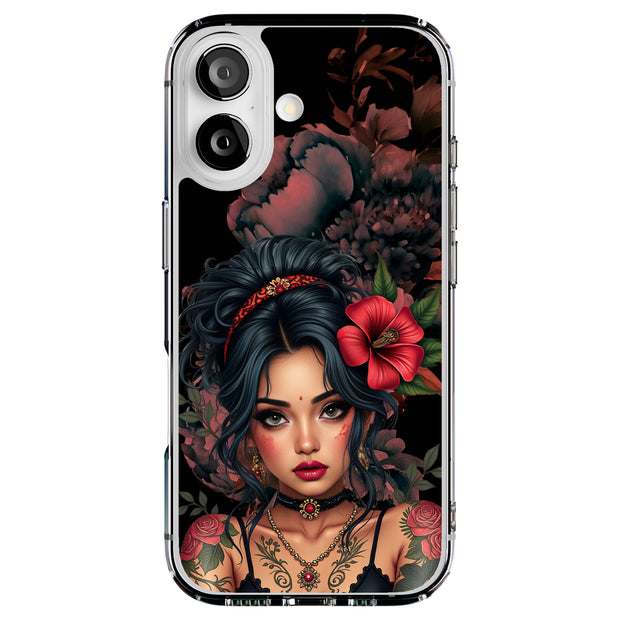 Gothic Girl Tough Cases For Apple iPhone (17, 16, 15, 14, 13, 12, 11, X, SE, 8, 7/ Air, Plus, Pro, Max, Mini, XR, XS), Print in USA