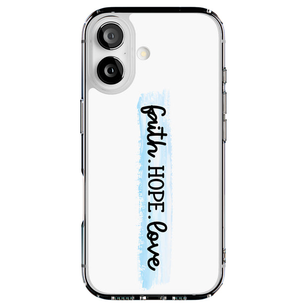 Faith Hope Love Tough Cases For Apple iPhone (17, 16, 15, 14, 13, 12, 11, X, SE, 8, 7/ Air, Plus, Pro, Max, Mini, XR, XS), Print in USA