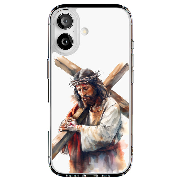 Jesus Cross 2 Tough Cases For Apple iPhone (17, 16, 15, 14, 13, 12, 11, X, SE, 8, 7/ Air, Plus, Pro, Max, Mini, XR, XS), Print in USA