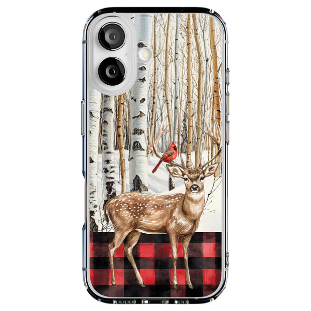 Winter Snow Deer 1 Tough Cases For Apple iPhone (17, 16, 15, 14, 13, 12, 11, X, SE, 8, 7/ Air, Plus, Pro, Max, Mini, XR, XS), Print in USA