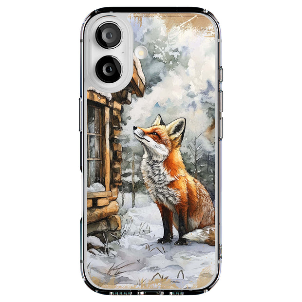 Winter Snow Fox Tough Cases For Apple iPhone (17, 16, 15, 14, 13, 12, 11, X, SE, 8, 7/ Air, Plus, Pro, Max, Mini, XR, XS), Print in USA