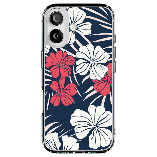 Floral Hawaii 2 Tough Cases For Apple iPhone (17, 16, 15, 14, 13, 12, 11, X, SE, 8, 7/ Air, Plus, Pro, Max, Mini, XR, XS), Print in USA