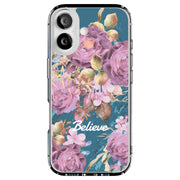 Believe Flowers Tough Cases For Apple iPhone (17, 16, 15, 14, 13, 12, 11, X, SE, 8, 7/ Air, Plus, Pro, Max, Mini, XR, XS), Print in USA