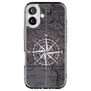 Map Compass Tough Cases For Apple iPhone (17, 16, 15, 14, 13, 12, 11, X, SE, 8, 7/ Air, Plus, Pro, Max, Mini, XR, XS), Print in USA