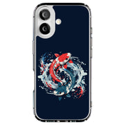 Yin Yang Koi Tough Cases For Apple iPhone (17, 16, 15, 14, 13, 12, 11, X, SE, 8, 7/ Air, Plus, Pro, Max, Mini, XR, XS), Print in USA