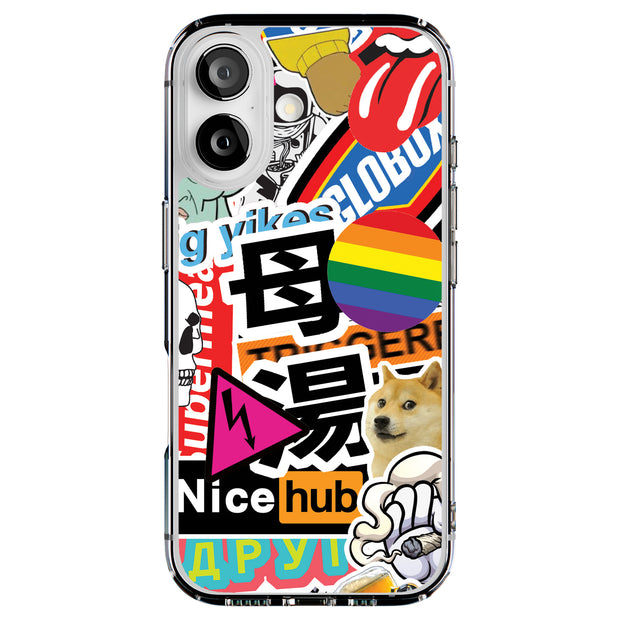 Trendy Stickers Tough Cases For Apple iPhone (17, 16, 15, 14, 13, 12, 11, X, SE, 8, 7/ Air, Plus, Pro, Max, Mini, XR, XS), Print in USA