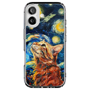 Cat Night 3 Tough Cases For Apple iPhone (17, 16, 15, 14, 13, 12, 11, X, SE, 8, 7/ Air, Plus, Pro, Max, Mini, XR, XS), Print in USA