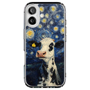 Cow Night 2 Tough Cases For Apple iPhone (17, 16, 15, 14, 13, 12, 11, X, SE, 8, 7/ Air, Plus, Pro, Max, Mini, XR, XS), Print in USA