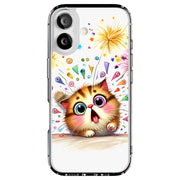 Surprised Cat Tough Cases For Apple iPhone (17, 16, 15, 14, 13, 12, 11, X, SE, 8, 7/ Air, Plus, Pro, Max, Mini, XR, XS), Print in USA