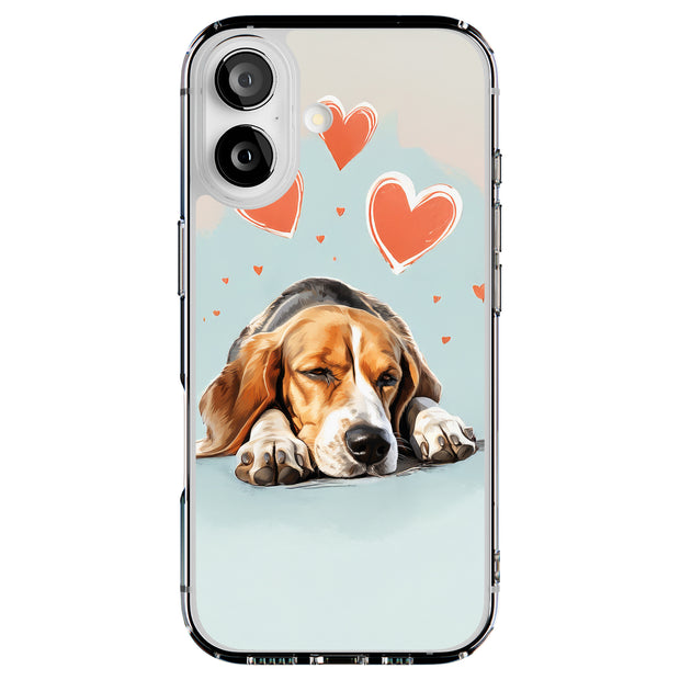 Sleepy Foxhound Tough Cases For Apple iPhone (17, 16, 15, 14, 13, 12, 11, X, SE, 8, 7/ Air, Plus, Pro, Max, Mini, XR, XS), Print in USA