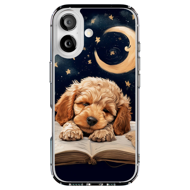 Sleepy Cockapoo Tough Cases For Apple iPhone (17, 16, 15, 14, 13, 12, 11, X, SE, 8, 7/ Air, Plus, Pro, Max, Mini, XR, XS), Print in USA