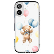 Bear Balloons Tough Cases For Apple iPhone (17, 16, 15, 14, 13, 12, 11, X, SE, 8, 7/ Air, Plus, Pro, Max, Mini, XR, XS), Print in USA